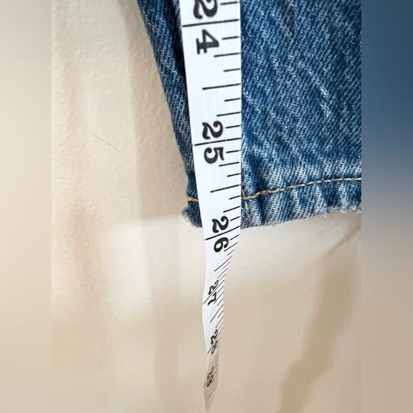 GAP NWT Sky High Rise Cheeky Straight Jeans distressed washwell low stretch 27/4 - Picture 10 of 12